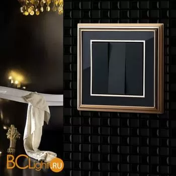 Выключатель трехклавишный (черный матовый) Werkel W1130008 a051596 - Фото 0