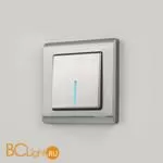 Выключатель одноклавишный с подсветкой (глянцевый никель) Werkel W1110102 a051080 - Фото 0