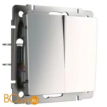 Выключатель двухклавишный (глянцевый никель) Werkel W1120002 a051081