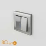 Выключатель двухклавишный с подсветкой (глянцевый никель) Werkel W1120102 a051094 - Фото 0