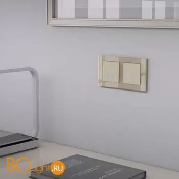 Сенсорный выключатель одноклавишный с подсветкой 1000 Вт (шампань) Werkel W4510011 a057682 - Фото 0