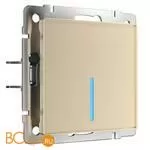 Сенсорный выключатель одноклавишный с подсветкой 1000 Вт (шампань) Werkel W4510011 a057682