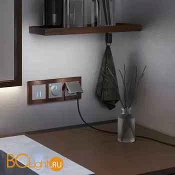 Сенсорный выключатель двухклавишный с подсветкой 1000 Вт (серебряный) Werkel W4520006 a057681 - Фото 4