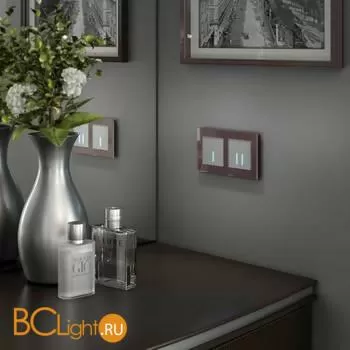 Сенсорный выключатель двухклавишный с подсветкой 1000 Вт (серебряный) Werkel W4520006 a057681 - Фото 5