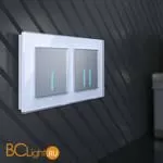 Сенсорный выключатель двухклавишный с подсветкой 1000 Вт (серебряный) Werkel W4520006 a057681 - Фото 6