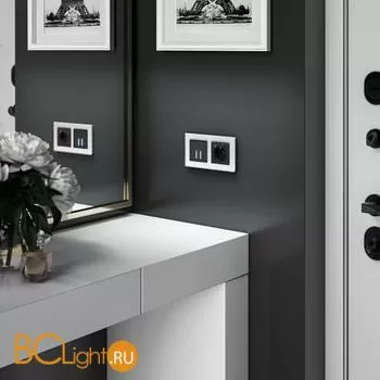 Сенсорный выключатель двухклавишный с подсветкой 1000 Вт (черный) Werkel W4520008 a057679 - Фото 4