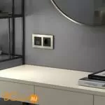 Сенсорный выключатель двухклавишный с подсветкой 1000 Вт (черный) Werkel W4520008 a057679 - Фото 6