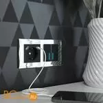 Сенсорный выключатель двухклавишный с подсветкой 1000 Вт (черный) Werkel W4520008 a057679 - Фото 9